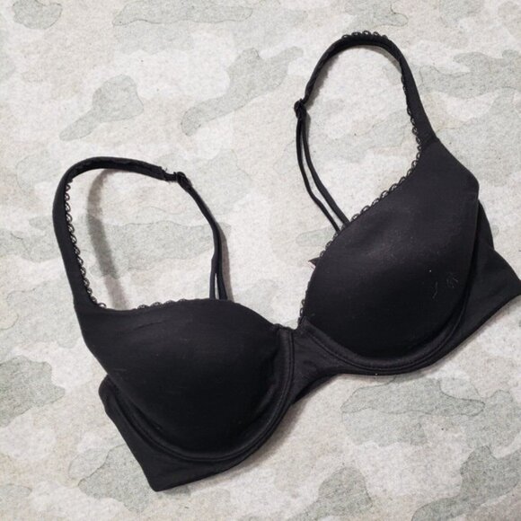 Victoria s Secret Bra Womens 32C‎ Black Body By Victoria Underwired - Picture 2 of 8